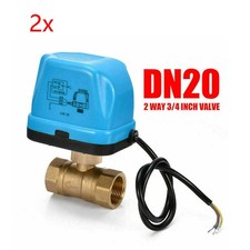 2x G3/4"2-Wege Zonenventil Zweiwegeventil Motorkugelhahn Elektrische Ventil DN20