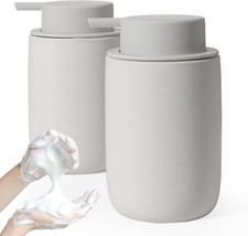 Autumnlife Seifenspender Set Schaum, 2 Stück Schaumseifenspender Matt Grau