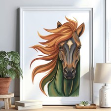 Pferd Tier v7 Schablone Malen