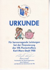 blanko Urkunde Junge Pioniere