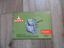 Gebrauchte Ersatzteilliste von DEUTZ - F 3 L 514