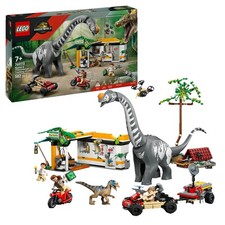 LEGO Jurassic World 76973 Raptor & Titanosaurus: Große Fährtensuche Bausatz, Meh