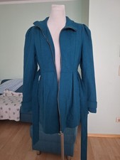 Mantel Wolle Gr 38 Petrol H&M