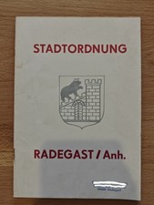 Stadtordnung Radegast Anhalt vom 1987