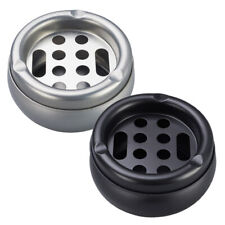 Aschenbecher außen Metall Ascher Rund Gastro Tischaschenbecher leicht mit Deckel