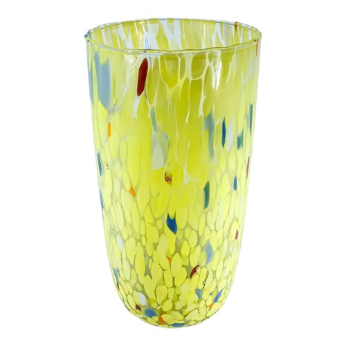 Große murano glasvase gelb - große,