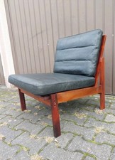 60er Jahre Sessel Easy Chair IIlum Wikkelso Capella N.Eilersen Leder