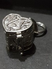 ANHÄNGER CHARM HERZ MEDAILLON AMULETT SILBER 925 FÜR BETTELARMBAND ODER KETTE
