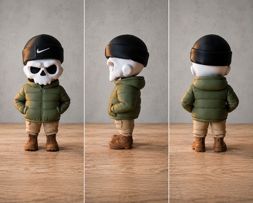 Skelett figur urban winter - urban,