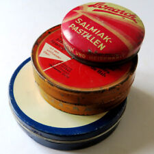 MONARCH ~ PULMOLL ~ FLORENA CREME = 3 antike Bonbon und Creme Dosen 1935 - 1955