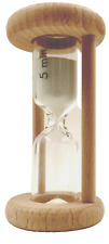 Holz Sanduhr Eieruhr 5 Minuten  weißer Sand Uhr Buche Eier kochen