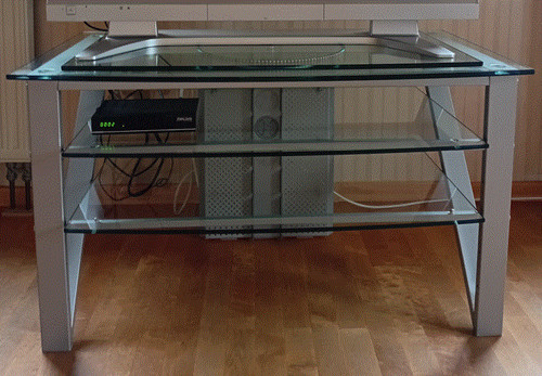 Fernsehtisch metall glas - metall,