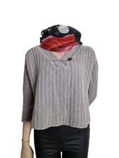 Strickpullover Damen Grau