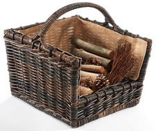 Holztrage Kaminholzkorb