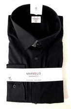 Marvelis Hemd Schwarz Modern