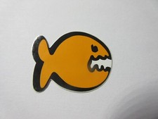 b) Tauchen IQ company Fisch Aufkleber ca 2,5 cm x 2 cm Orange