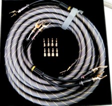 B-Ware Paar (2x) 1,5 m High-End Lautsprecherkabel-Set Dynavox OFC geschirmt