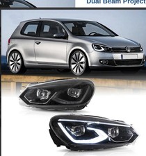 VLAND FULL LED Scheinwerfer für Volkswagen VW Golf 6/MK6 TSI TDI GTD 2010-14 E9