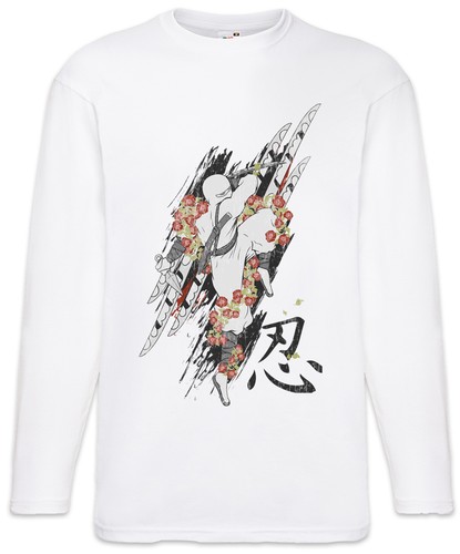 White ninja langarm - white,