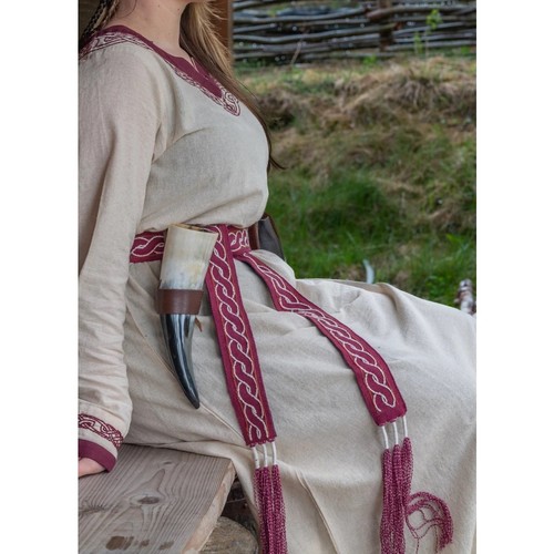 Wikinger gürtel rot aus - rot,