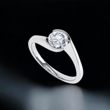 Gold diamant ring lab grown - gold,