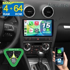 4+64G Autoradio Für Audi A3 S3 RS3 8P Apple Carplay Android 15 GPS Navi RDS WiFi