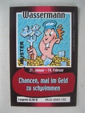 unbenutztes Rubbellos LOTTO Brandenburg MUSTER Musterlos Sternzeichen Wassermann