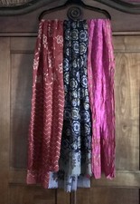 3 sehr gut erhaltene  Schals/Tücher SJÖDEN pink schwarz rotbraun mit Muster