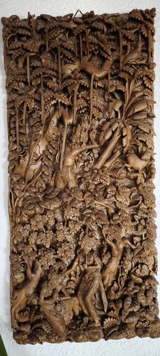 Balinesisch holz relief - holz, 3d