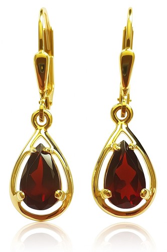 Ohrringe gold 333 granat - 333,