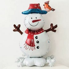 Schneemann Aufblasbarer Weihnachtsfigur XXL Weihnachten Außen Deko 112cm Ballon