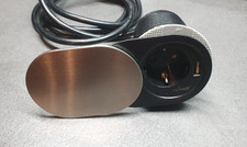 ✅ ✅ REVOLT Einbausteckdose - Versteckte Tisch-Steckdose, USB-Port - Alu ✅✅