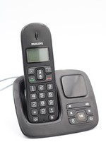 Philips Modell CD196 Duo Senioren Telefon Festnetz & Ladeschale schwarz Set