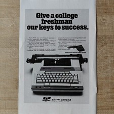 SCM Smith-Corona 1977 Vintage Werbung Anzeige Reklame Ad Advert yellowed
