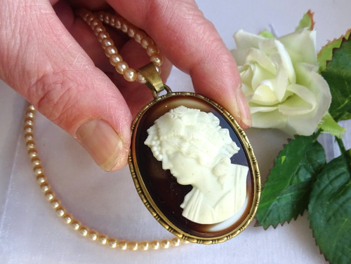 Antiker muschelkamee cameo - antiker,