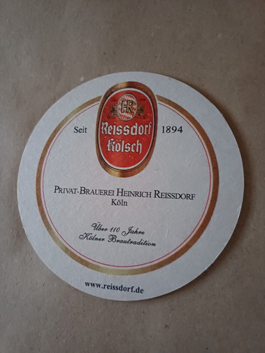 Bierdeckel reissdorf kölsch - bierdeckel,