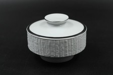 Thomas Porzellan Arcta Platinrand Borkenrand Zuckerdose Deckeldose Ø 10 cm