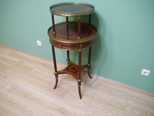 Biedermeier Etagere Tisch Beistelltisch Mahagoni mit Bronze um1900 