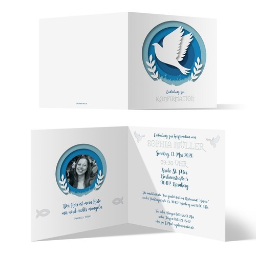 Konfirmation einladungskarten - konfirmation,