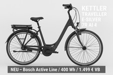 Kettler Traveller E-Silver 7R AL4 – 28" City E-Bike – Bosch Active Line – NEU 