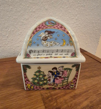 Hutschenreuther Weihnachtsspieldose 2002, Spieluhr "Am Weihnachtsbaum die ...."