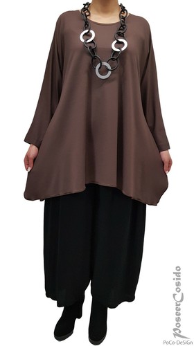 Lagenlook basic long shirt - lagenlook,