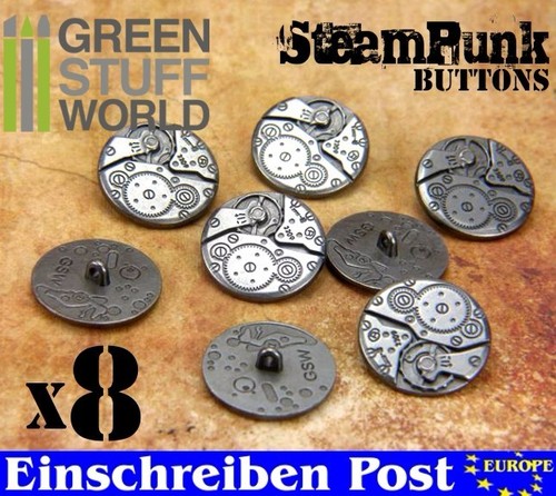 Knöpfe steampunk stil 22mm - 8x,