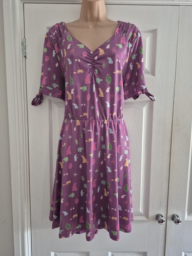 Lila gefütterte bären kleid - lila,