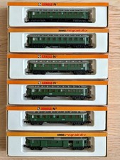 6er Set  Arnold 3380 3390 3362 Personenwagen DRG Berlin grün Waggons OVP - top