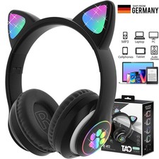 Bluetooth Katze Ohr Kopfhörer Gaming Headset Kopfhörer mit Glühenden LED Licht