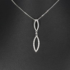 Wert 390 € Brillant Anhänger (0,06) carat in 585 14 Karat Weiß Gold