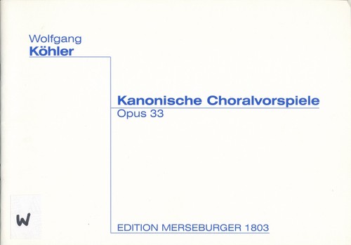 Noten köhler kanonische - w.,