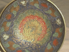 sehr alte CLOISONNE  Schale Emaille auf Messing  Handarbeit