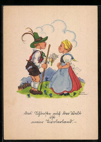 Künstler liesel - künstler-ak,